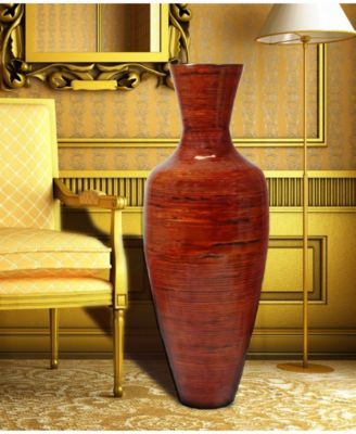 37.5" Modern Tall Bamboo Floor Vase
