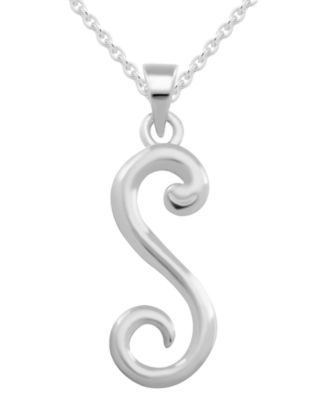 Capital Initial Pendant Sterling Silver