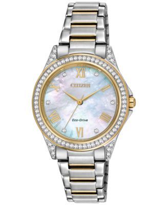 Drive From Eco-Drive Women's Two-Tone Stainless Steel Bracelet Watch 34mm
