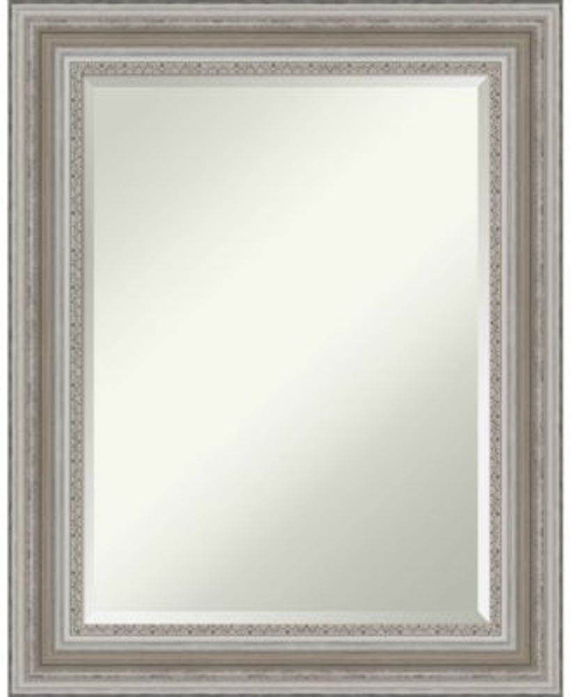 Amanti Art Parlor Silver-tone Framed Bathroom Vanity Wall Mirror, 23.5