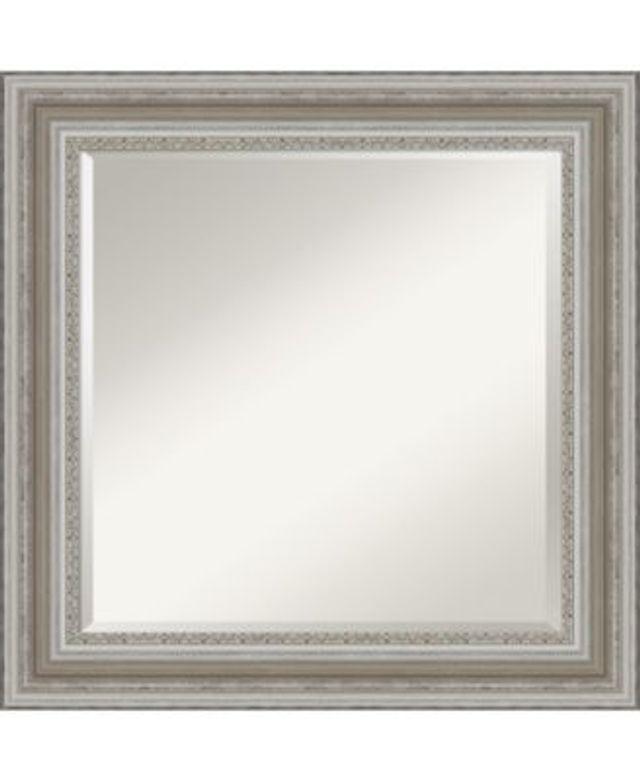 Amanti Art Parlor Silver-tone Framed Bathroom Vanity Wall Mirror, 21.5