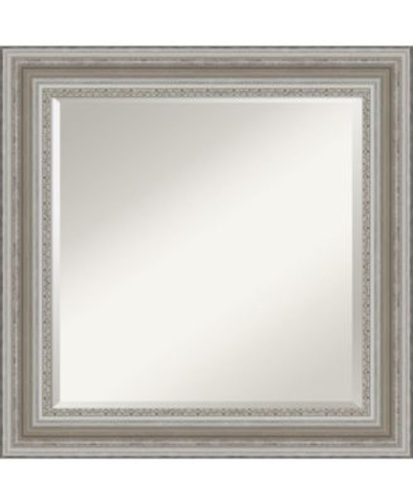 Amanti Art Parlor Silver-tone Framed Bathroom Vanity Wall Mirror, 25.5