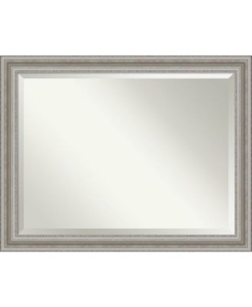Amanti Art Parlor Silver-tone Framed Bathroom Vanity Wall Mirror, 45.5