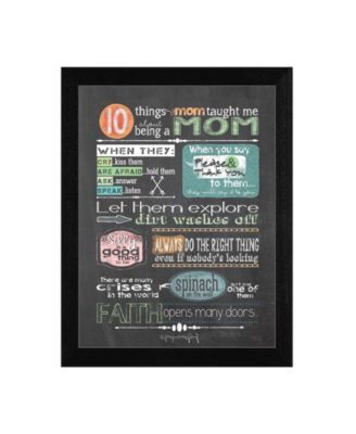Reminders from Mom By Tonya Crawford, Printed Wall Art, Ready to hang, Black Frame, 14" x 18"