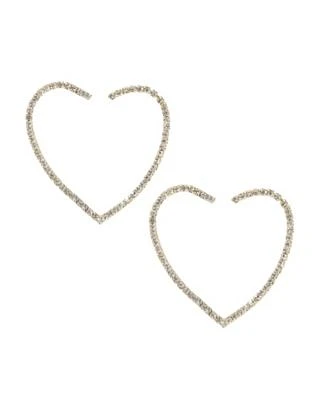 Open Your Heart Crystal Hoop Earrings