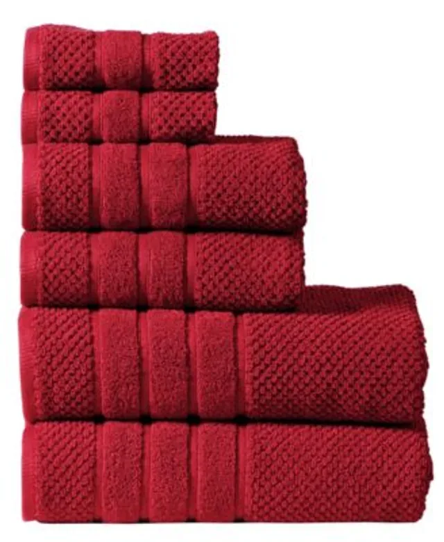 Feather & Stitch NY Waffle 6 Piece Ringspun Cotton Towel Set