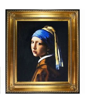 By Overstockart Girl with A Pearl Earring with Regency Frame, 28.5" x 32.5"