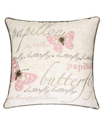 Rose Embroidery Square Decorative Throw Pillow