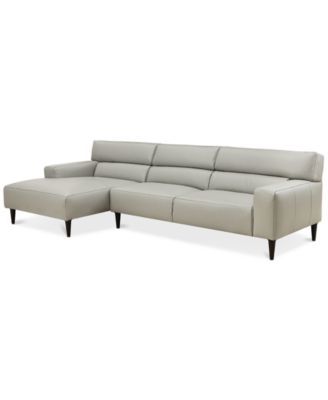CLOSEOUT! Nevanna 2-Pc. Leather Sofa with Chaise, Created for Macy's