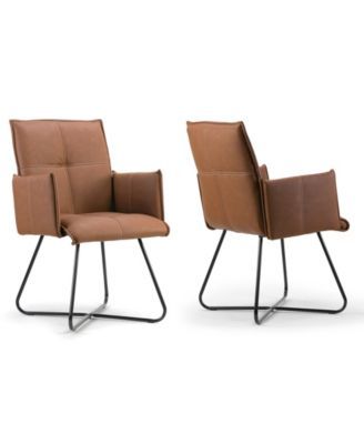 Set of 2 Ambel Modern Dining Chair with Metal Legs