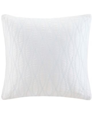 Coastline Embroidered 18" Square Decorative Pillow
