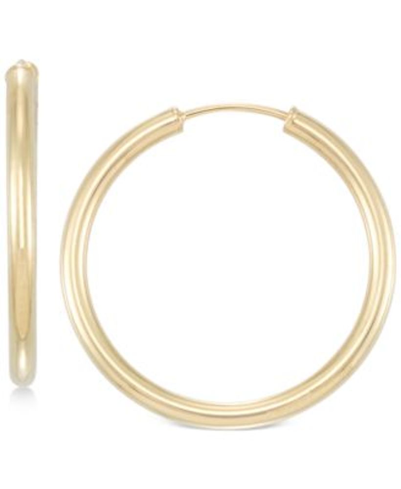 Macy's 14k Gold Large Polished Hoop Earrings - Macy's