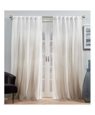 Curtains Crescendo Lined Blackout Hidden Tab Curtain Panel Pair, 54" x 84", Set of 2