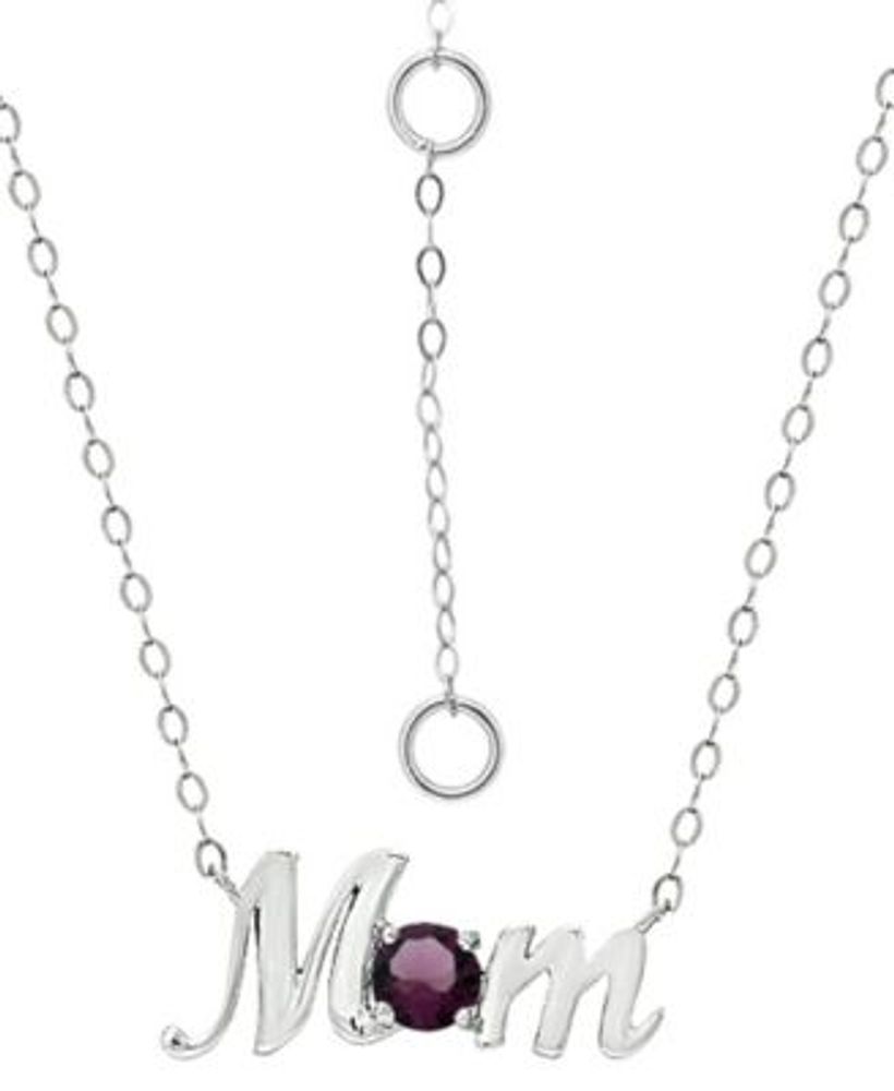 Giani Bernini Cubic Zirconia Circle Mom Pendant Necklace in 18k