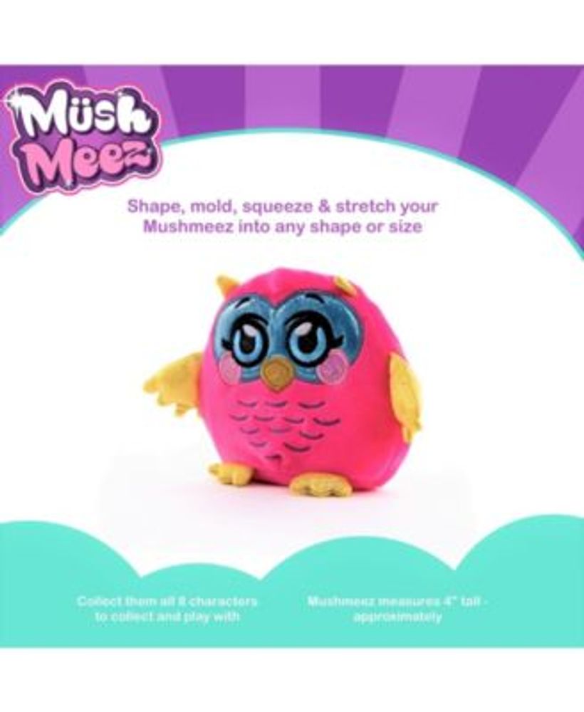 Mushmeez Squeezy, Squishy, Moldable Plush, Stuffed Animal, Owl