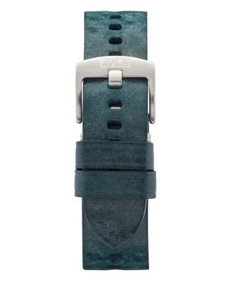 Men's Green Genuine Leather Strap Rally, 22mm