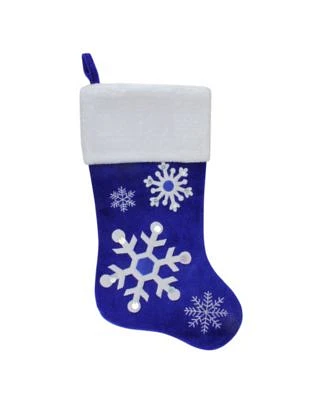 Velveteen Embroider Christmas Stocking