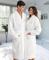 Linum Home Personalized 100% Turkish Cotton Waffle Terry Bathrobe