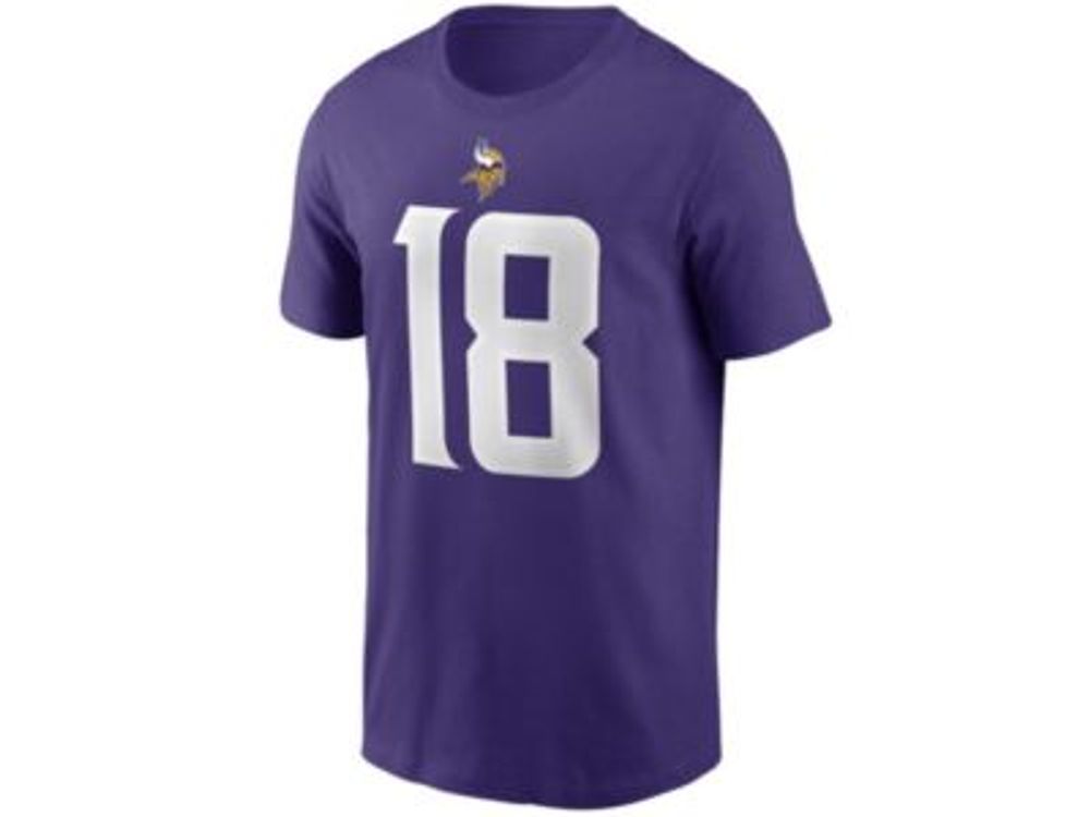 Nike Men's Justin Jefferson Purple Minnesota Vikings Name and Number T-shirt  - Macy's