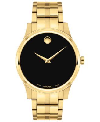 Men's Swiss Gold PVD Stainless Steel Bracelet Watch 40mm