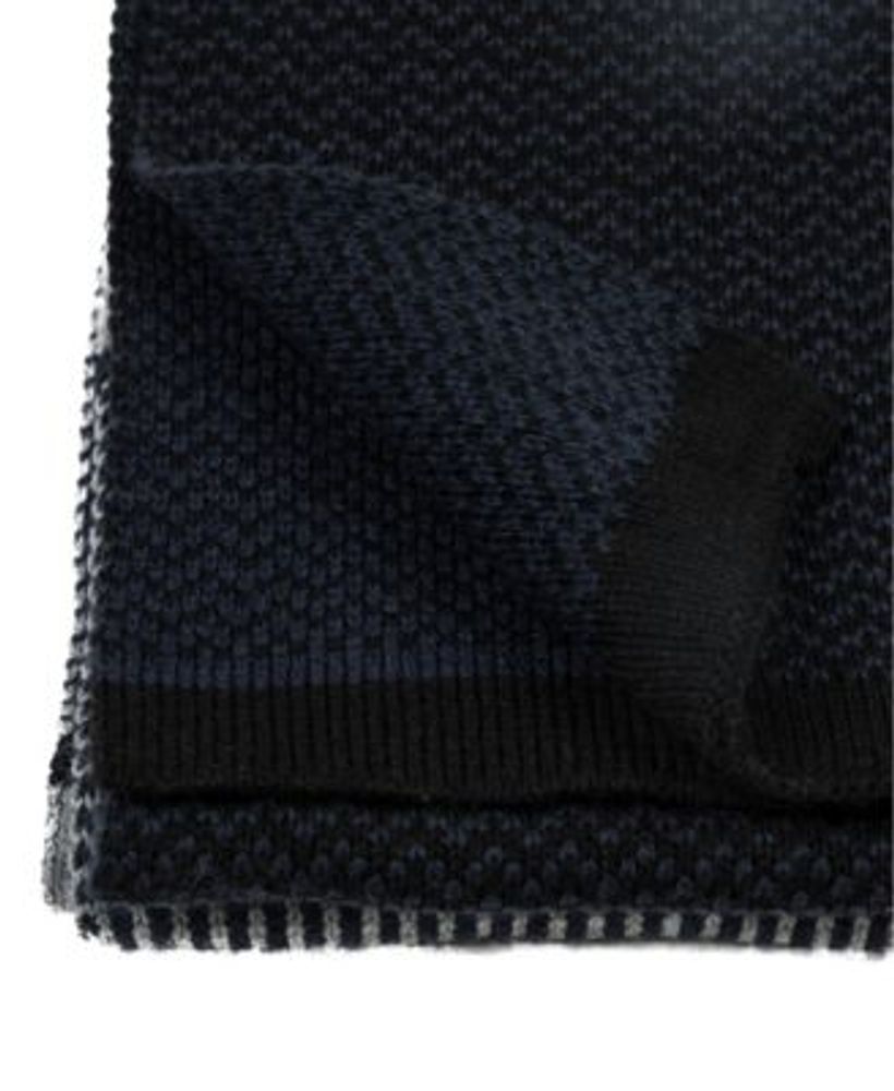 Men's Knitted Lined Pattern Scarf
