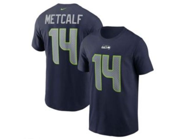 Men's Nike Royal Seattle Seahawks Wordmark Logo Tri-Blend T-Shirt Size: 3XL