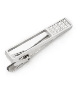 Sterling Silver Tie Bar with Crystal