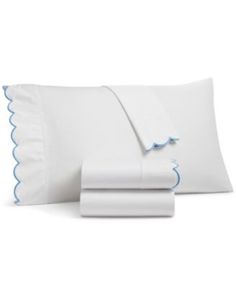 Scalloped Egyptian Cotton Percale 400 Thread Count Created for Macy's
