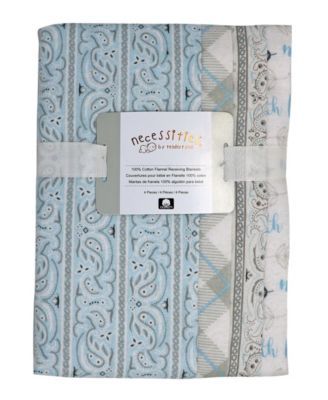 Baby Boys Paisley Receiving Blankets, Pack of 4