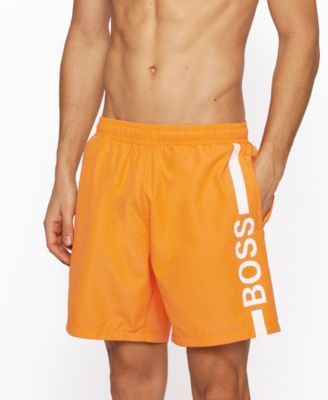 BOSS Men's Logo-Print Swim Shorts