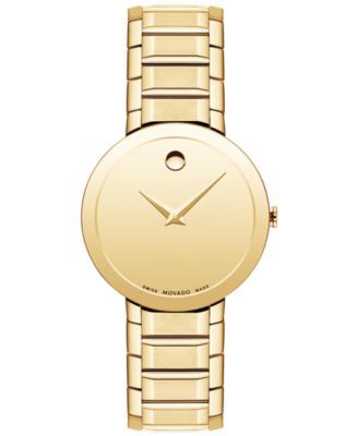 Women's Swiss Sapphire Gold PVD Bracelet Watch 28mm