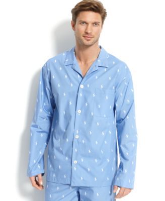 Men's All Over Polo Player Pajama Shirt