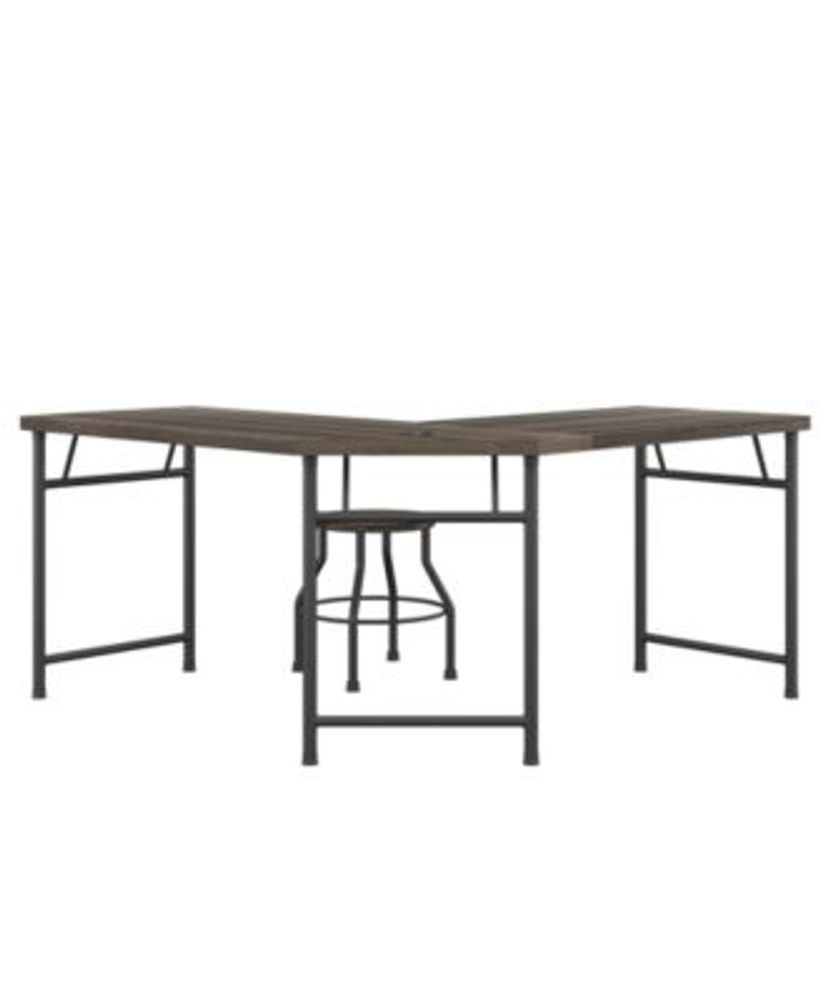 Industrial L-Shaped 2-Piece Desk Set