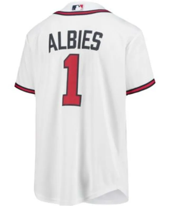 Ozzie Albies Youth Atlanta Braves Jersey - Black/White Replica