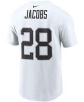 WOMENS Las Vegas Raiders JOSH JACOBS V-Neck Ringer Shirt Black –