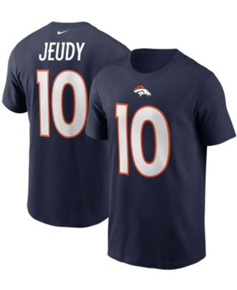 Men's Nike Jerry Jeudy Navy Denver Broncos Name & Number T-Shirt