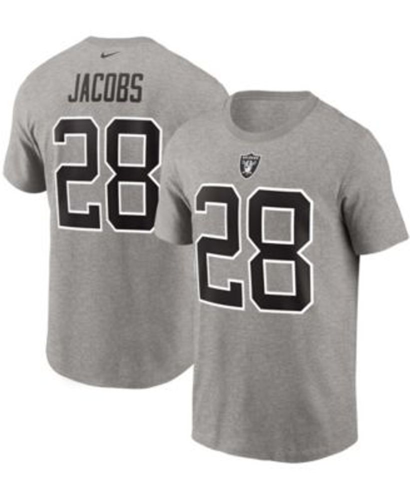 Fanatics Men's Big and Tall Josh Jacobs Black Las Vegas Raiders Player Name  Number T-shirt