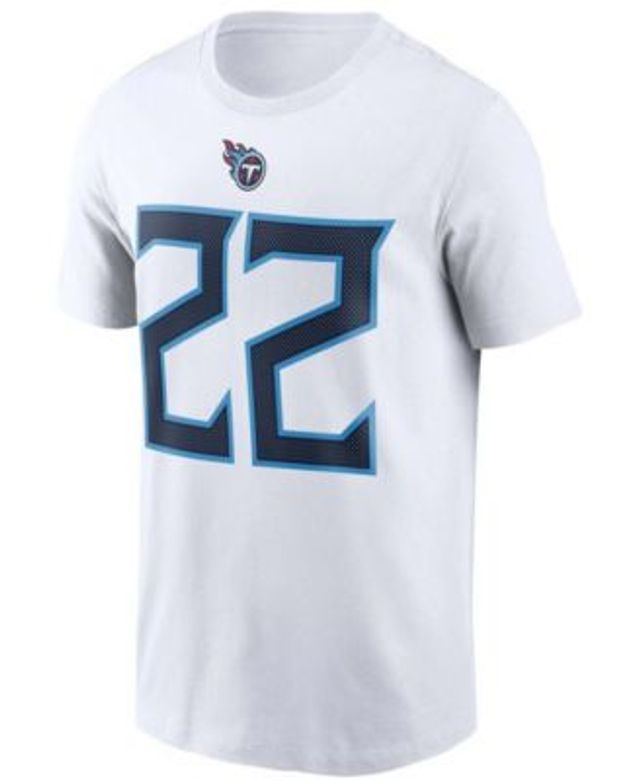 Women's Fanatics Branded Derrick Henry Light Blue Tennessee Titans Team  Player Name & Number Raglan 3/4-Sleeve T-Shirt