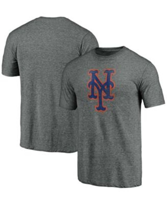 Lids New York Yankees Fanatics Branded Weathered Official Logo Tri-Blend T- Shirt - Heathered Gray