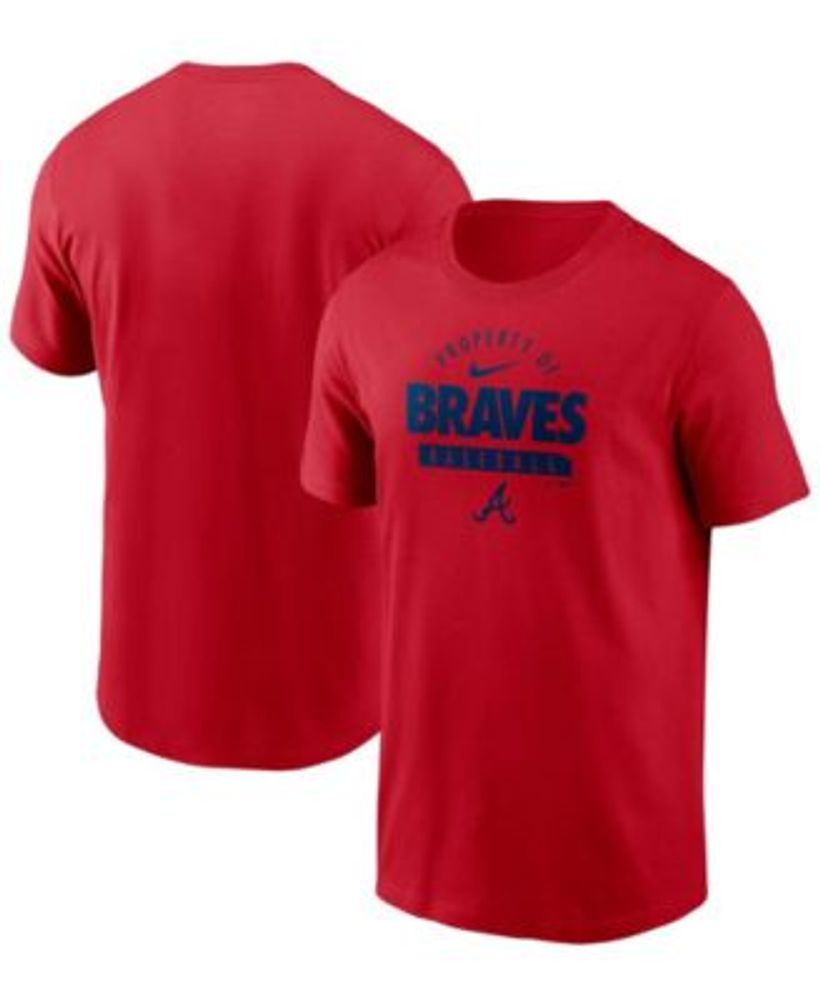 Nike Men's Red Atlanta Braves Primetime Property Of Practice T-shirt