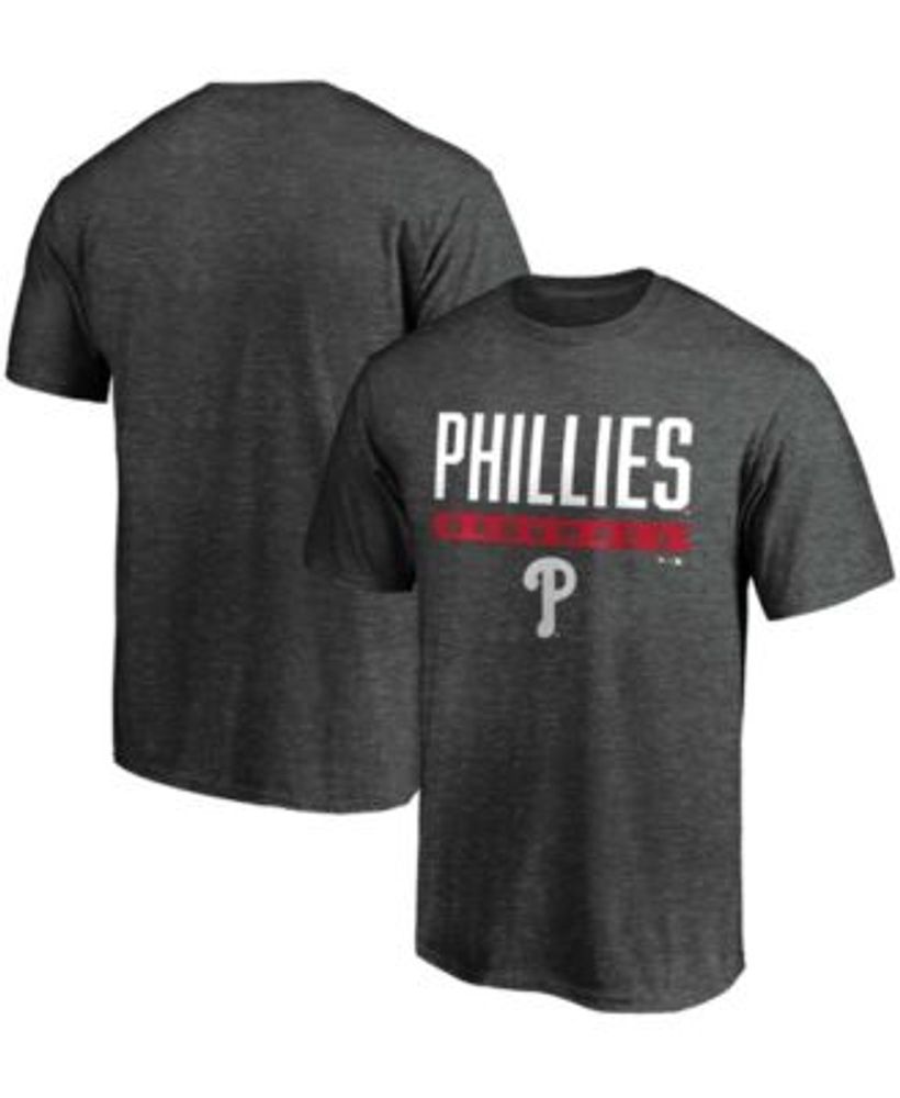 Fanatics Men's Charcoal Philadelphia Phillies Win Stripe T-shirt