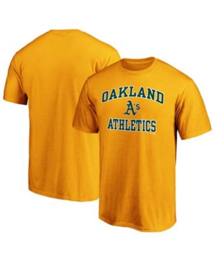 Fanatics Men's Gold Oakland Athletics Heart Soul T-shirt