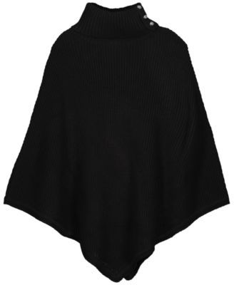 Turtleneck Shaker Stitch Poncho