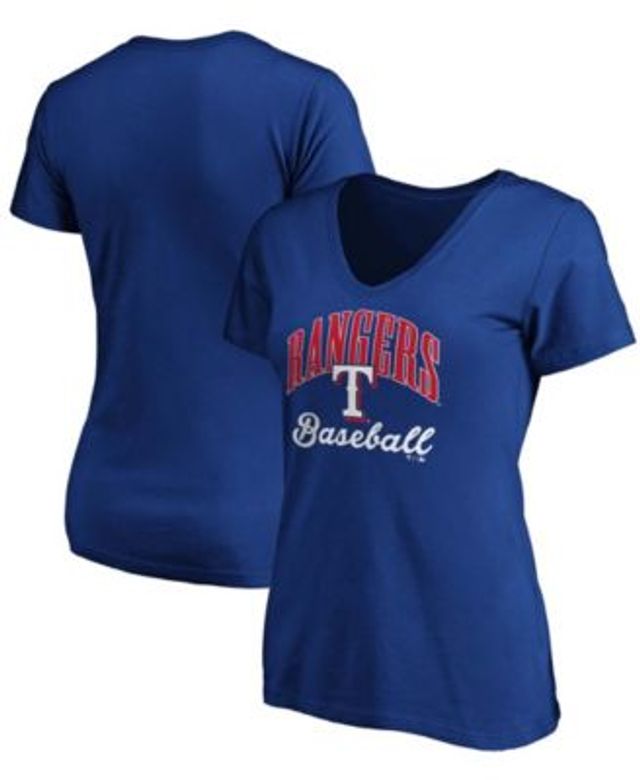 Texas Rangers Fanatics Branded Weathered Official Logo Tri-Blend T