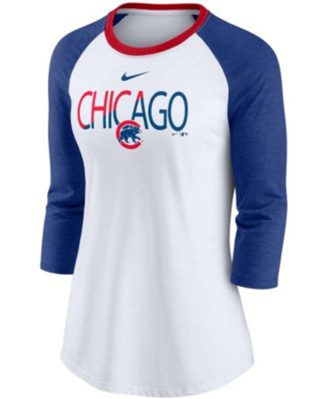 Chicago Cubs Women's Plus Size Lace-Up Thermal Long Sleeve T