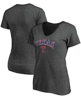 Fanatics Plus Size Royal Texas Rangers Core Official Logo V-Neck T