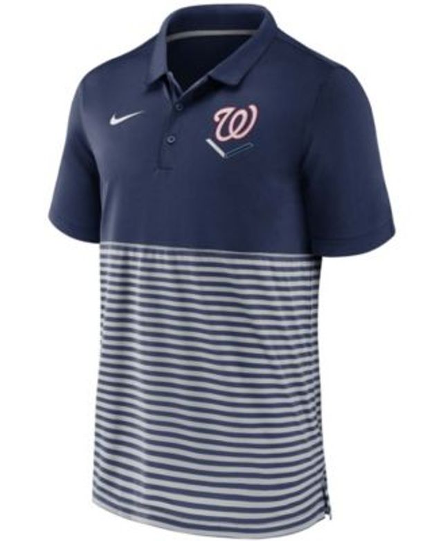 Men's Nike Navy/Gray Houston Astros Home Plate Striped Polo