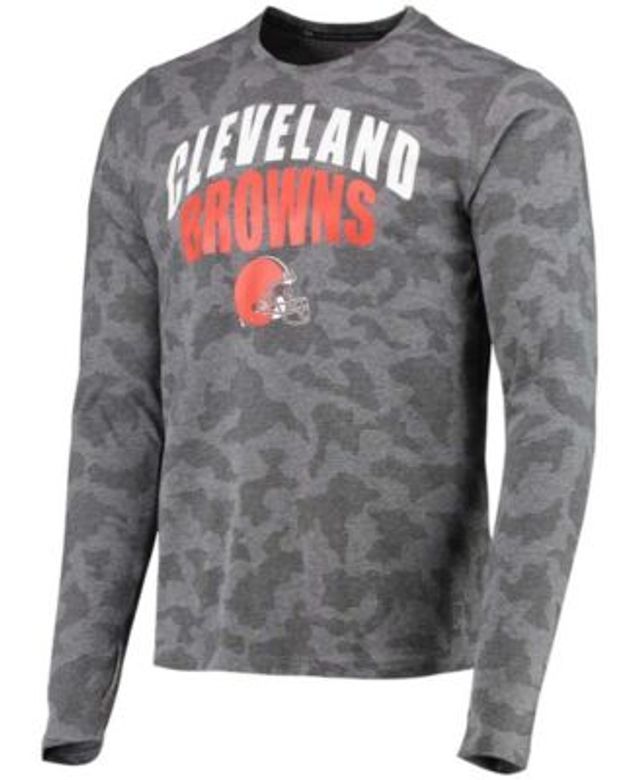 Men's Nike Brown Cleveland Browns Sideline Lockup Performance Long Sleeve  T-Shirt