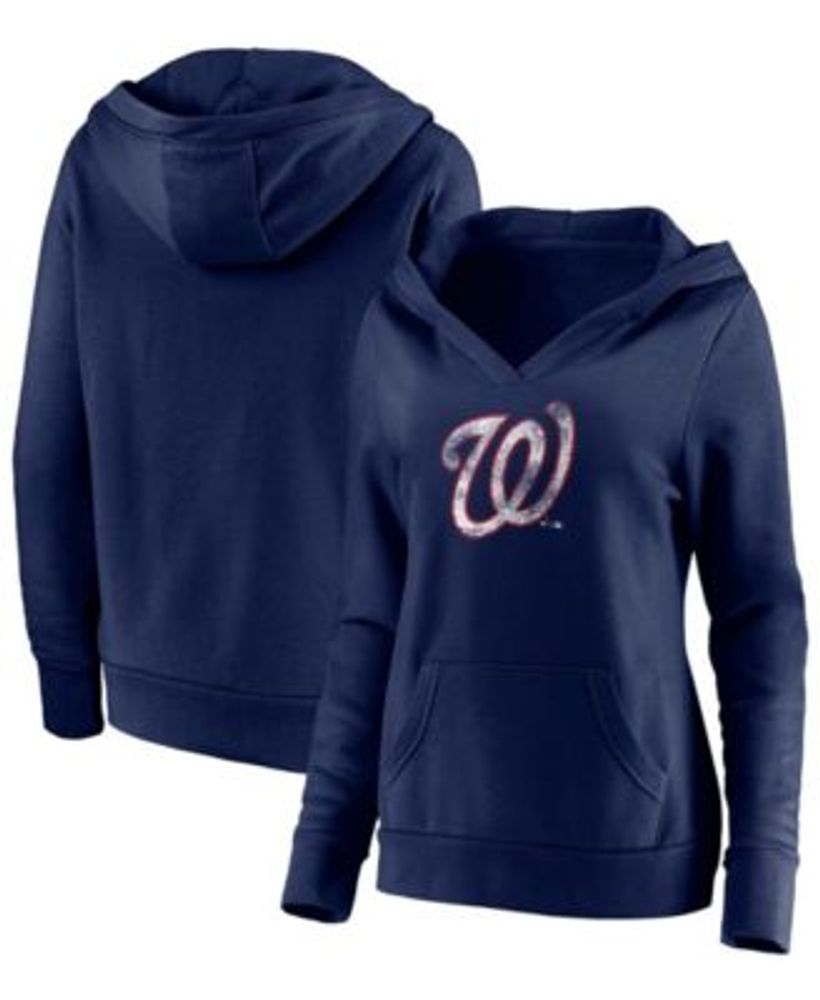 Men's Fanatics Branded Red/Navy Washington Nationals Last Whistle Pullover  Hoodie