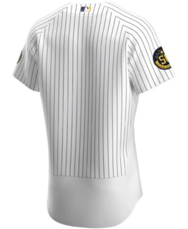 Men's Nike Navy Milwaukee Brewers Alternate Authentic Team Logo Jersey